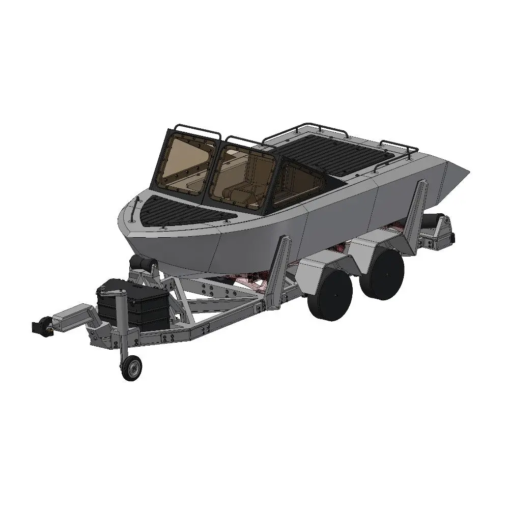 3D Print 1/10 Trailer Kit For Rc Boat Jet The Ripper 100Cm Length 1