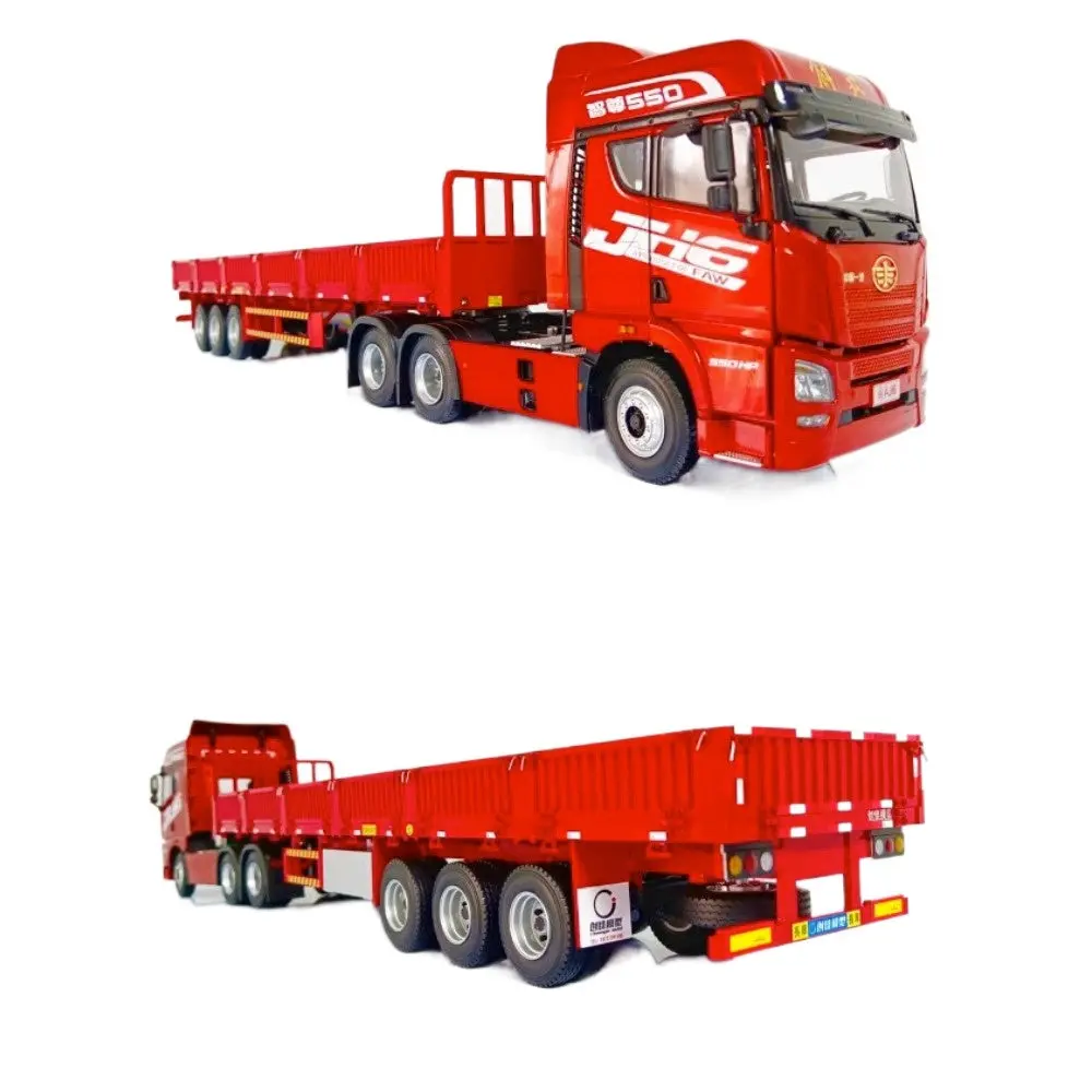 1:24 Jh6 3-Axis Alloy Tractor Trailer Alloy Model 1