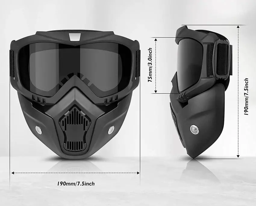 Premium Quality Riding Facemask With Goggles 2