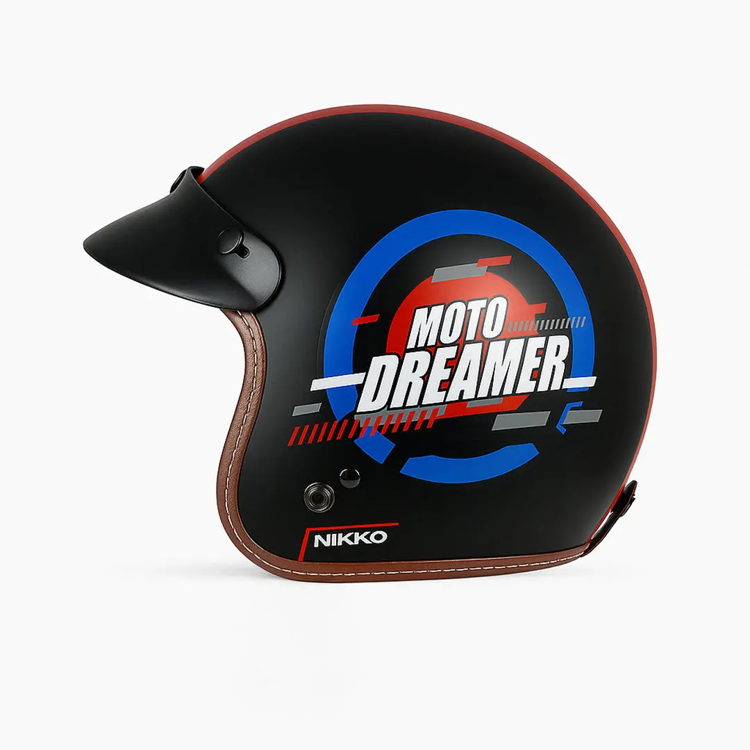Nikko N-356 Iii Moto Dreamer Half Face Helmet - Matt 1