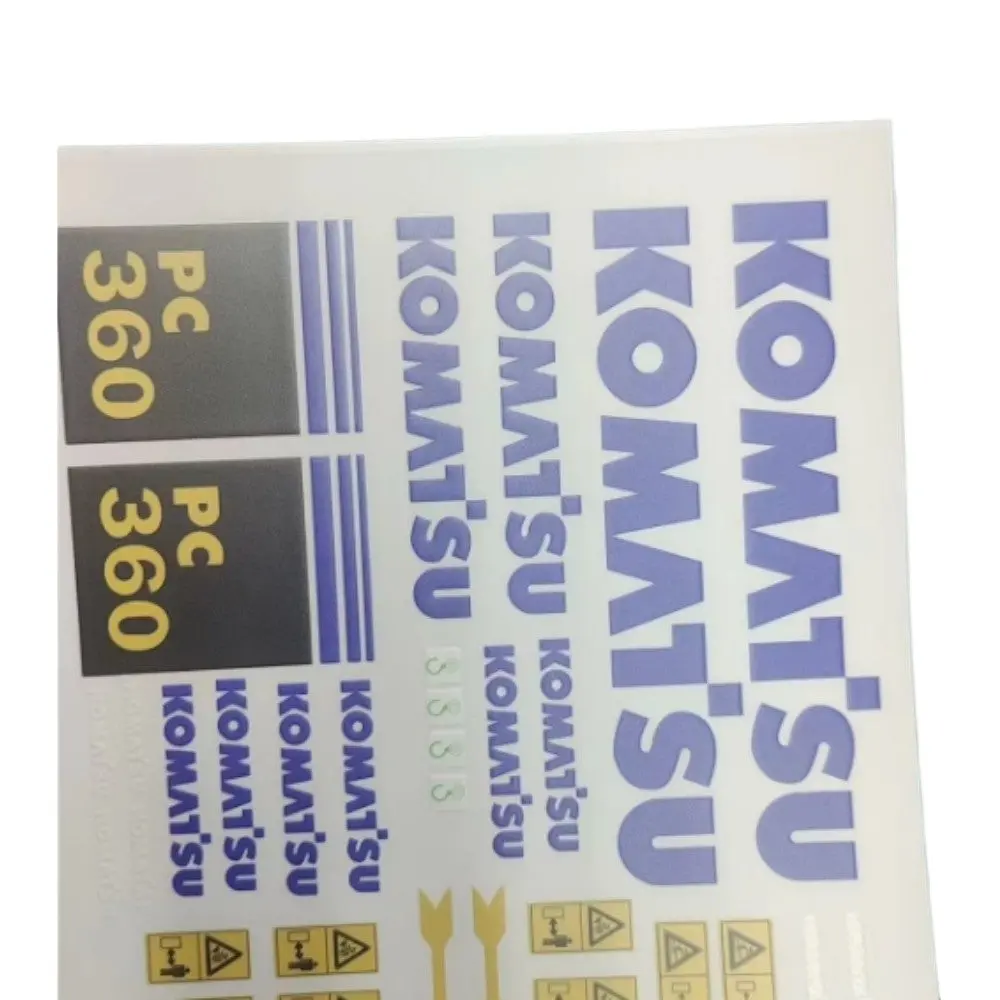 Miniature Scale Komatsu Sticker 1/12 Huina Remote Control Excavator 1