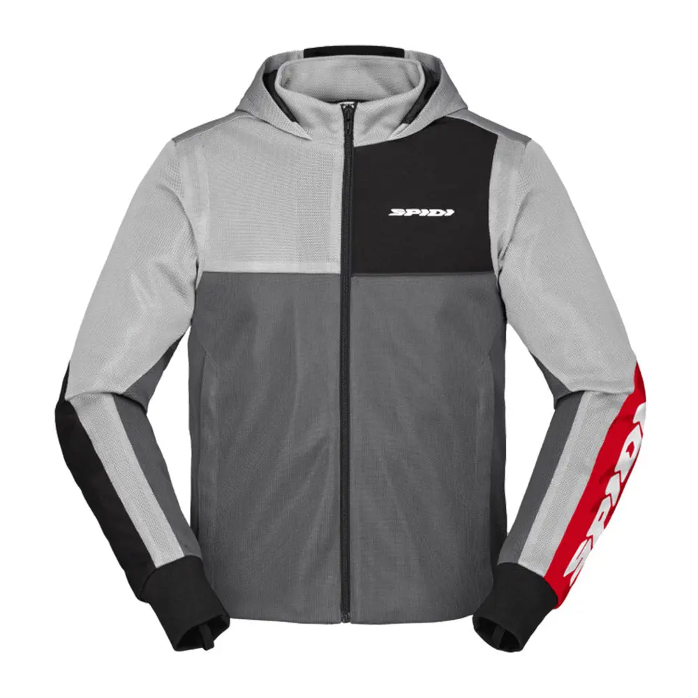 Hoodie Net - Ultra-Breathable Riding Jacket (Grey/Red) 1