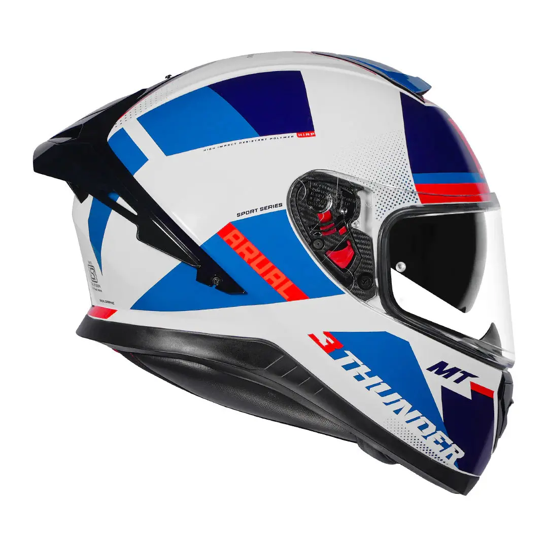Mt Thunder 3 Sv Pro Arual A0 Helmet - Gloss White Blue Red 1