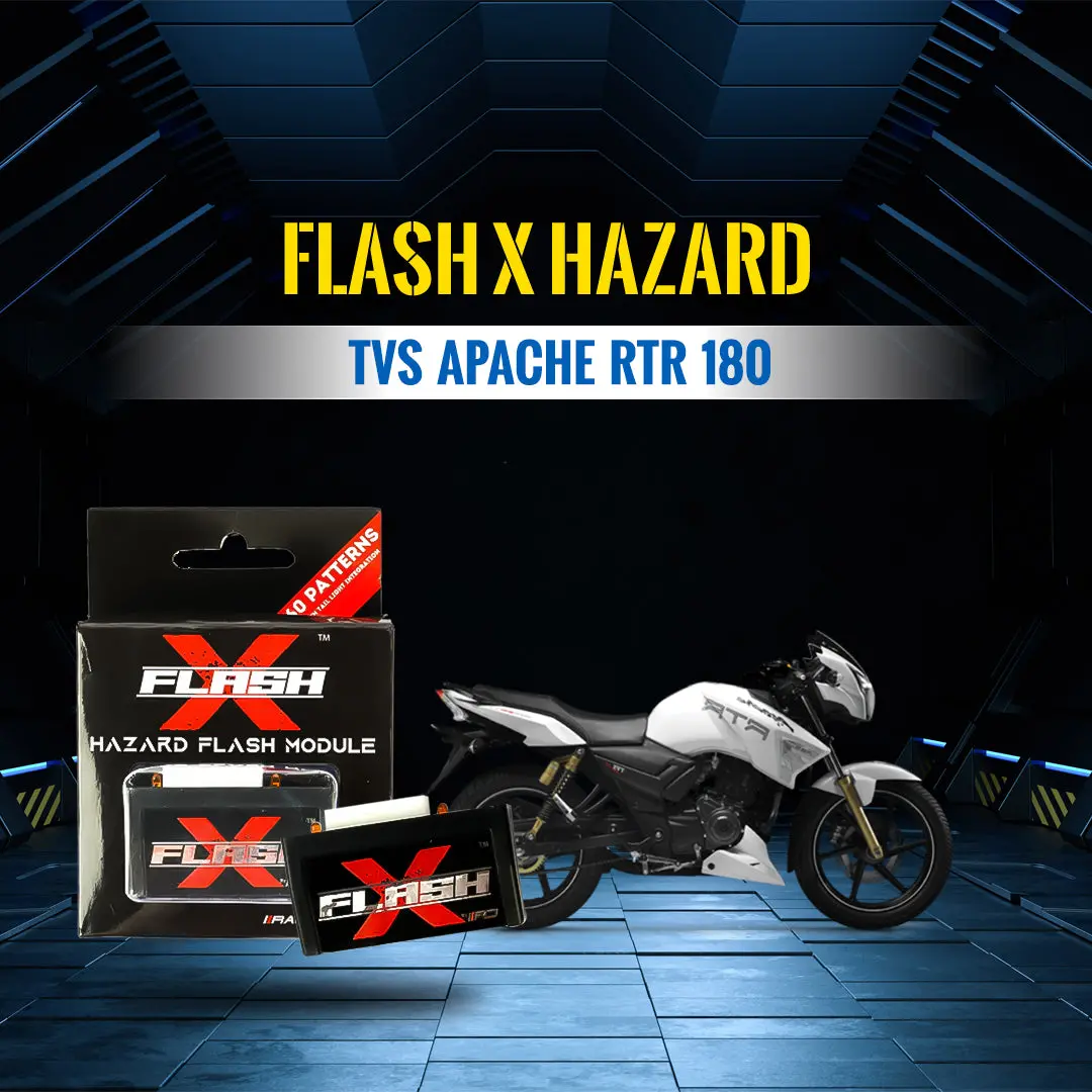 Flash X Hazard  For Tvs Apache Rtr 180 (2021 Onwards) 1