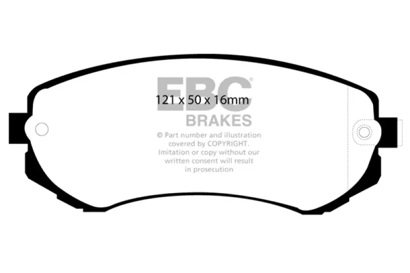 Ebc Ultimax2 Front Brake Pads For 1989–1996 Nissan 240Sx With 2.4L 4-Lug Setup 1