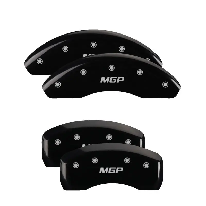 Mgp Engraved Caliper Covers – Front Set For Mopar Vehicles, Black W/ Silver Accent 1