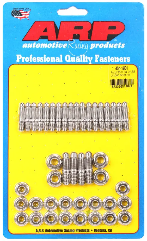 Arp Oil Pan Stud Kit For Ford 351C & Windsor Engines – Stainless Steel, High-Strength Fastening System 1