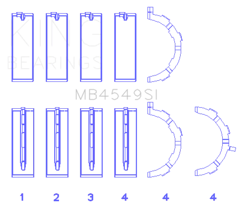 King Engine Bearings Main Bearing Set For Ford Ecoboost 3.5L V6 – Oversize +0.25Mm 1