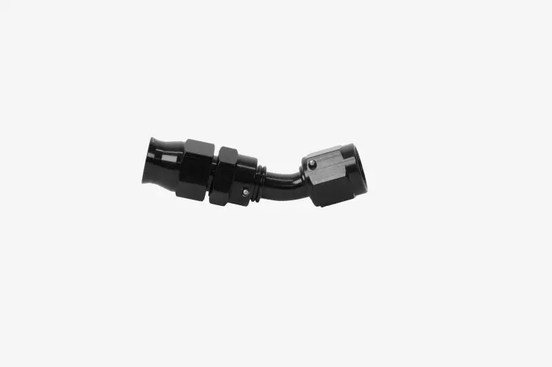 Aeromotive An-06 Ptfe Hose Fitting – 45-Degree Black Anodized Elbow 1
