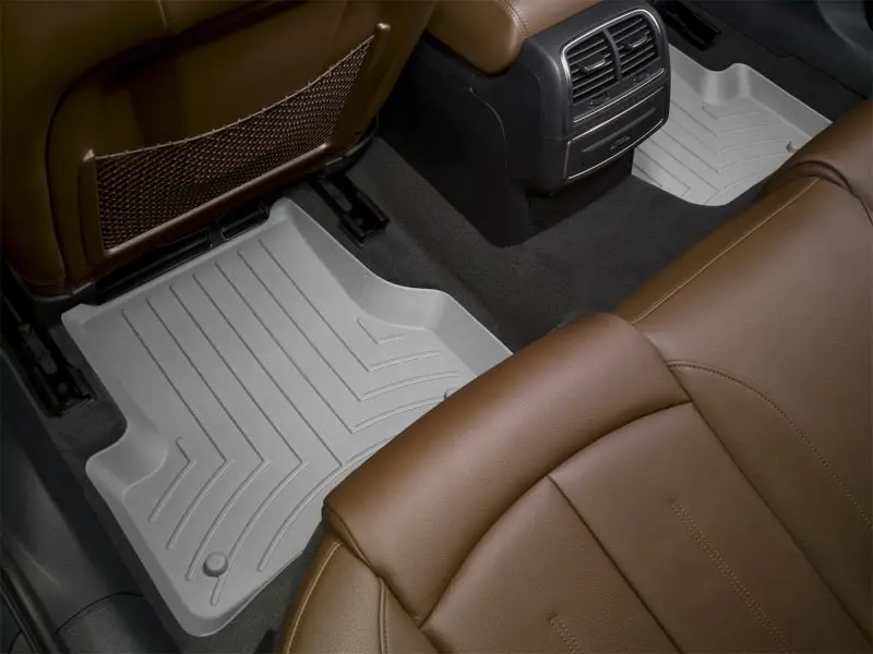Wt Floorliner Custom-Fit Front Floor Mat — Grey Heavy-Duty Thermoplastic 1