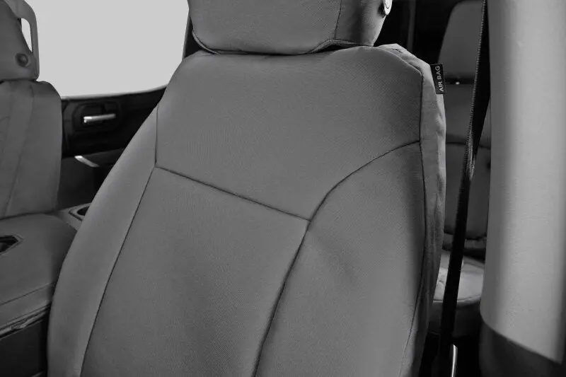 Covercraft Endura Precisionfit Seat Covers For 2021–2024 Ford F-150 – Front Row, Silver-On-Silver 1