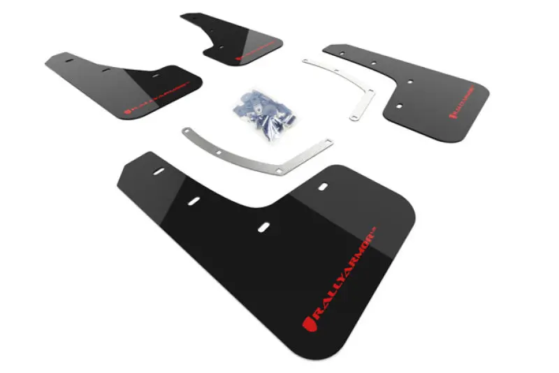 Rally Armor Black Mud Flaps With Red Logo For 2018–2022 Subaru Ascent 1