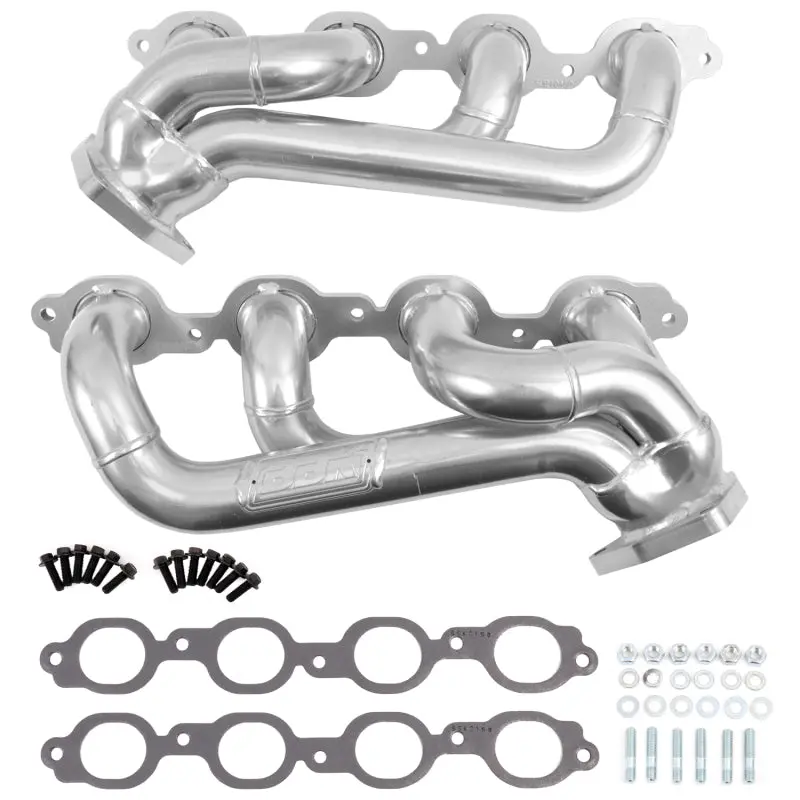Bbk Shorty Headers For 2019–2024 Gm Full-Size Trucks – 5.3L / 6.2L Engines, Silver Ceramic Coating 1