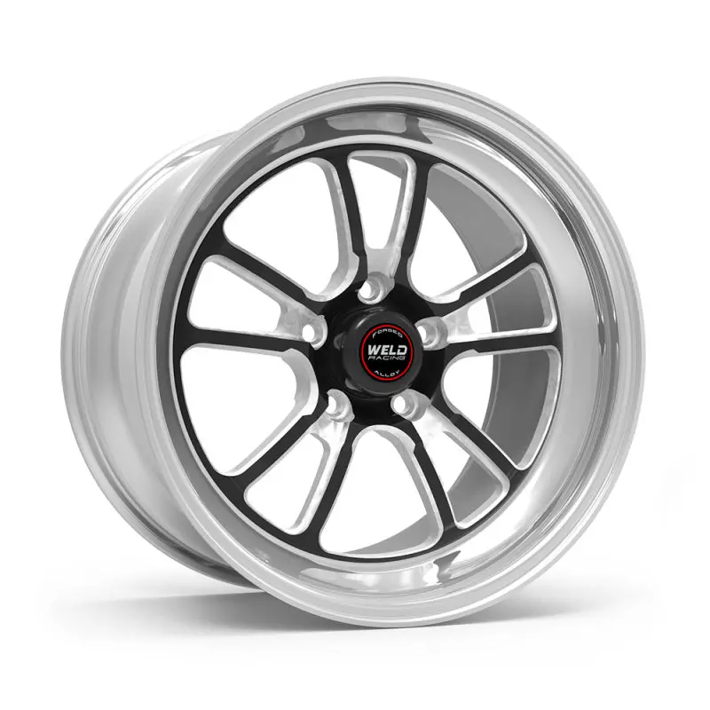 Weld S70 Rt-S Forged Aluminum Wheel – 18X5", 5X120 Bolt Pattern, 3.2" Backspace, Black Center/Polished Rim 1