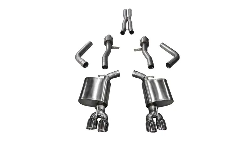 Corsa Sport Cat-Back Exhaust System – Dual Rear Exit, Polished 3.5" Tips, For 2017–2018 Dodge Challenger 5.7L V8 1