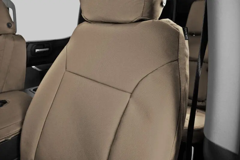 Covercraft Endura Precisionfit Seat Covers For 2016–2024 Chevrolet Malibu – Front Row, Tan-On-Tan 1