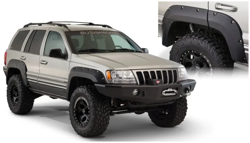 Bushwacker Cutout-Style Wheel Flares – 2-Piece Black Set For 1999–2004 Jeep Grand Cherokee 1