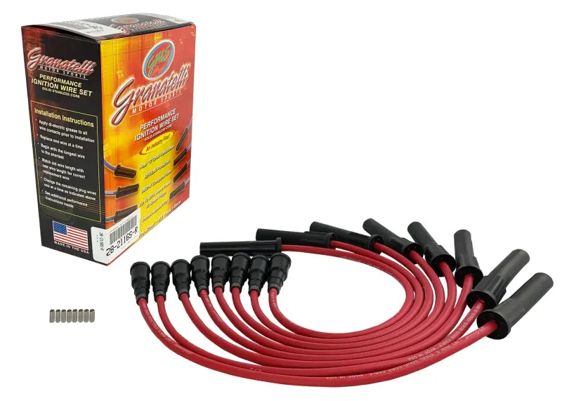 Granatelli Ignition Wire Set For 2010–2014 Ford 6.2L Engines – Red Silicone, Excludes Coil Packs 1