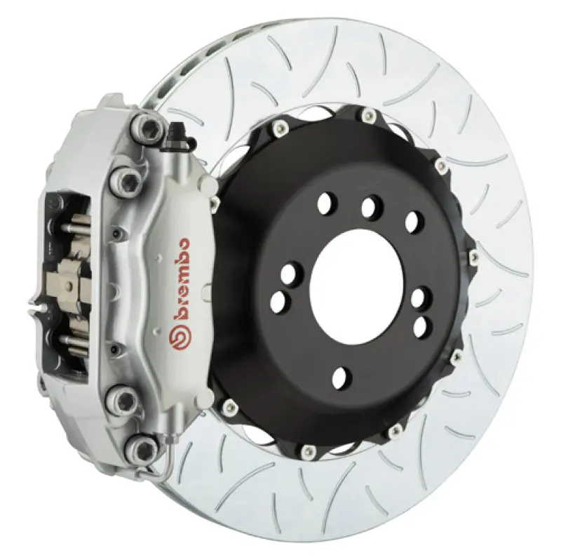 Brembo Gt Rear Brake Kit – 4-Piston Calipers With Slotted 345X28Mm Two-Piece Rotors For 2006–2012 Bmw 325I (Rwd Only) 1