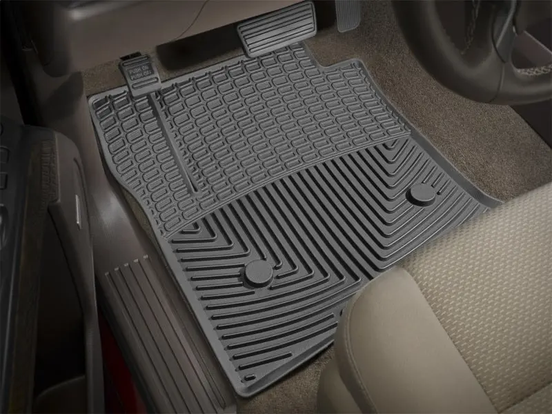 Weathertech Rubber Floor Mats – Front Row, Black Non-Slip Design 1