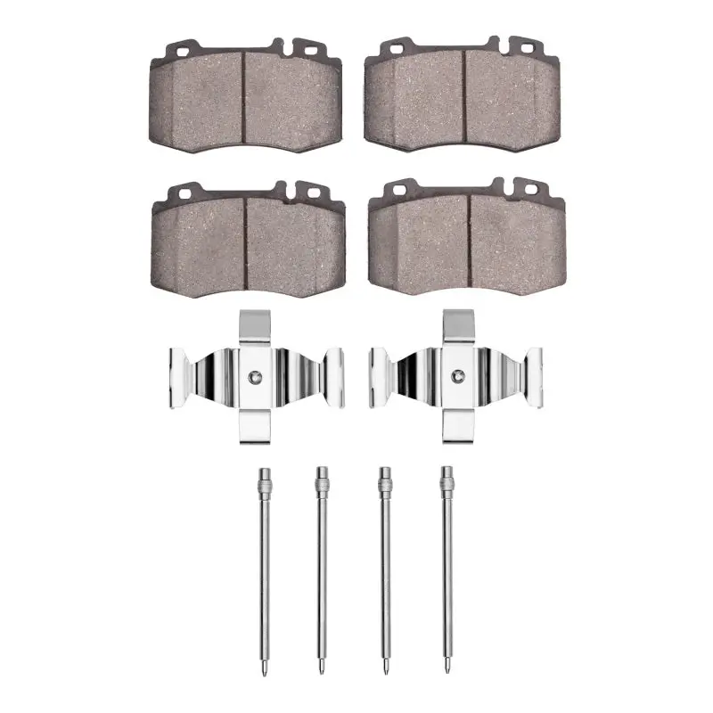 R1 Semi-Metallic Front Brake Pad & Hardware Kit For 2003–2009 Mercedes-Benz Clk550 1