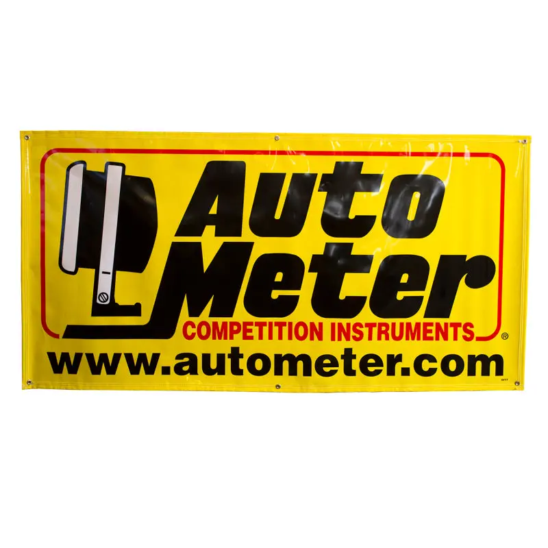 Autometer 6' × 3' Racing Banner – High-Visibility Track Display 1