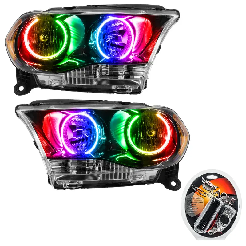Oracle Lighting Colorshift Smd Halogen Headlight Kit For 2011–2013 Dodge Durango – Black Housing 1